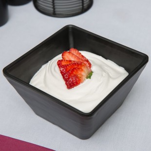 American Metalcraft FSMEL53 Endurance 23 oz. Square Melamine Serving Bowl - Black Faux Slate American Metalcraft FSMEL53 Endurance 23 oz. Square Melamine Serving Bowl - Black Faux Slate
