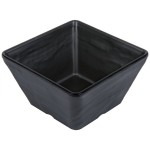American Metalcraft FSMEL53 Endurance 23 oz. Square Melamine Serving Bowl - Black Faux Slate American Metalcraft FSMEL53 Endurance 23 oz. Square Melamine Serving Bowl - Black Faux Slate