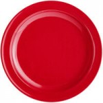 Acopa Foundations 13 oz. Red Narrow Rim Melamine Grapefruit Bowl - 12/Case
