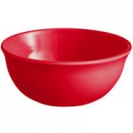Acopa Foundations 13 oz. Red Narrow Rim Melamine Grapefruit Bowl - 12/Case