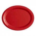 Acopa Foundations 13 oz. Red Narrow Rim Melamine Grapefruit Bowl - 12/Case