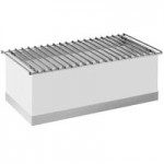 Cal-Mil 3026-55 Luxe White Rectangular Riser with Stainless Steel Base - 12