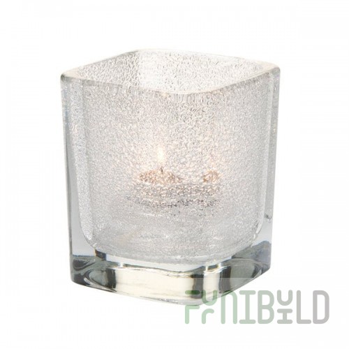 Hollowick 6505CJ Tetra Clear Jewel Glass Square Votive