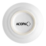 Acopa 6 oz. Bright White Rolled Edge Stoneware Bouillon Cup - 36/Case Acopa 6 oz. Bright White Rolled Edge Stoneware Bouillon Cup - 36/Case