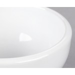 Acopa 6 oz. Bright White Rolled Edge Stoneware Bouillon Cup - 36/Case Acopa 6 oz. Bright White Rolled Edge Stoneware Bouillon Cup - 36/Case