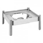 Eastern Tabletop 5-Star Series Jazz Smooth 6 Qt. 2/3 Size Round Stainless Steel Induction Chafer with Hinged Glass Lid 3878G Eastern Tabletop 5-Star Series Jazz Smooth 6 Qt. 2/3 Size Round Stainless Steel Induction Chafer with Hinged Glass Lid 3878G