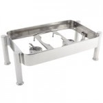 Bon Chef 20310 4 Qt. Stainless Steel Hinged Top Induction Chafer with Glass Window