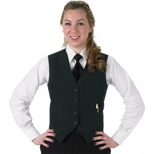 Henry Segal Women's Customizable Hunter Green Basic Server Vest - S