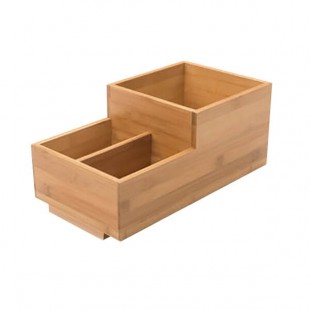 Rosseto BD108 3 Compartment Natural Bamboo Condiment Holder Rosseto BD108 3 Compartment Natural Bamboo Condiment Holder