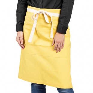 Uncommon Chef 3117 Egg Customizable 100% Cotton Canvas Moxie Waist Apron with Natural Webbing and 3 Pockets - 24