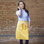 Uncommon Chef 3117 Egg Customizable 100% Cotton Canvas Moxie Waist Apron with Natural Webbing and 3 Pockets - 24