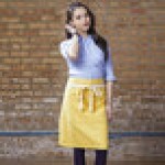 Uncommon Chef 3117 Egg Customizable 100% Cotton Canvas Moxie Waist Apron with Natural Webbing and 3 Pockets - 24