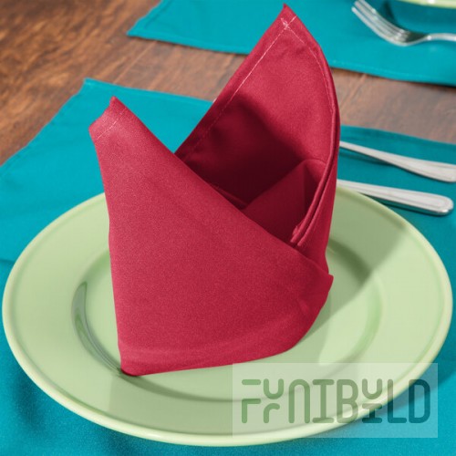 Intedge Hot Pink 100% Polyester Cloth Napkins, 20
