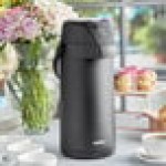 Acopa 2.5 Liter Stainless Steel Lined Matte Black Airpot with Push Button Acopa 2.5 Liter Stainless Steel Lined Matte Black Airpot with Push Button