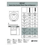 San Jamar EZ-Fit® In-Counter Lid Dispenser for 3 3/4