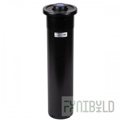 San Jamar C2410CBK EZ-Fit® In-Counter 8 - 46 oz. Cup Dispenser with Black Gasket - 23 1/4