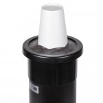 San Jamar C2410CBK EZ-Fit® In-Counter 8 - 46 oz. Cup Dispenser with Black Gasket - 23 1/4