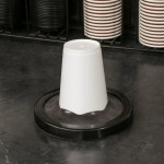 San Jamar C2410CBK EZ-Fit® In-Counter 8 - 46 oz. Cup Dispenser with Black Gasket - 23 1/4