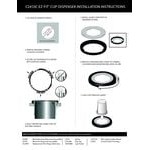 San Jamar C2410CBK EZ-Fit® In-Counter 8 - 46 oz. Cup Dispenser with Black Gasket - 23 1/4