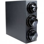 San Jamar C2410CBK EZ-Fit® In-Counter 8 - 46 oz. Cup Dispenser with Black Gasket - 23 1/4