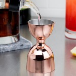 Barfly® M37006CP 1 oz. & 2 oz. Copper-Plated Heavy-Duty Straight Rim Bell Jigger Barfly® M37006CP 1 oz. & 2 oz. Copper-Plated Heavy-Duty Straight Rim Bell Jigger