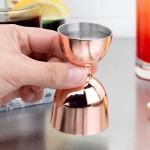 Barfly® M37006CP 1 oz. & 2 oz. Copper-Plated Heavy-Duty Straight Rim Bell Jigger Barfly® M37006CP 1 oz. & 2 oz. Copper-Plated Heavy-Duty Straight Rim Bell Jigger