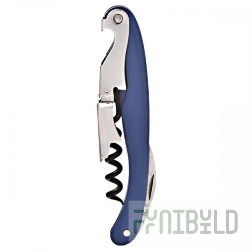 Franmara 3274-09 Lisse Customizable Two-Step Waiter's Corkscrew with Matte Blue Enameled Steel Handle
