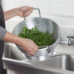 Carlisle 60278 Signature Select Dura-Ware 8 Qt. Aluminum Colander with Base and Handles