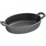 Lodge HM16OS 16 oz. Pre-Seasoned Heat-Treated Mini Cast Iron Oval Casserole Dish