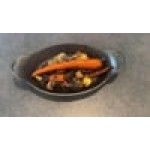 Lodge HM16OS 16 oz. Pre-Seasoned Heat-Treated Mini Cast Iron Oval Casserole Dish