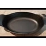 Lodge HM16OS 16 oz. Pre-Seasoned Heat-Treated Mini Cast Iron Oval Casserole Dish