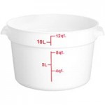 Choice 12, 18, and 22 Qt. White Round Polypropylene Food Storage Container Lid Choice 12, 18, and 22 Qt. White Round Polypropylene Food Storage Container Lid