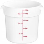 Choice 12, 18, and 22 Qt. White Round Polypropylene Food Storage Container Lid Choice 12, 18, and 22 Qt. White Round Polypropylene Food Storage Container Lid