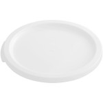 Choice 12, 18, and 22 Qt. White Round Polypropylene Food Storage Container Lid Choice 12, 18, and 22 Qt. White Round Polypropylene Food Storage Container Lid