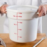 Choice 12, 18, and 22 Qt. White Round Polypropylene Food Storage Container Lid Choice 12, 18, and 22 Qt. White Round Polypropylene Food Storage Container Lid