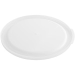 Choice 12, 18, and 22 Qt. White Round Polypropylene Food Storage Container Lid Choice 12, 18, and 22 Qt. White Round Polypropylene Food Storage Container Lid