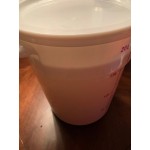 Choice 12, 18, and 22 Qt. White Round Polypropylene Food Storage Container Lid Choice 12, 18, and 22 Qt. White Round Polypropylene Food Storage Container Lid