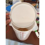 Choice 12, 18, and 22 Qt. White Round Polypropylene Food Storage Container Lid Choice 12, 18, and 22 Qt. White Round Polypropylene Food Storage Container Lid