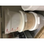 Choice 12, 18, and 22 Qt. White Round Polypropylene Food Storage Container Lid Choice 12, 18, and 22 Qt. White Round Polypropylene Food Storage Container Lid