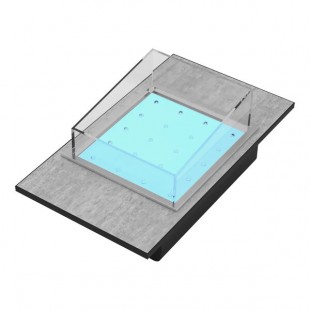 Bon Chef NX-14-SD-B-C Nexus Quarter Size Black / Concrete Seafood Display / Cold Drop-In Food Well - 120V, 200W Bon Chef NX-14-SD-B-C Nexus Quarter Size Black / Concrete Seafood Display / Cold Drop-In Food Well - 120V, 200W
