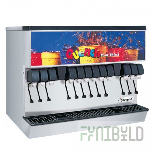 Servend 2706221 MDH-302 12 Valve Sanitary Lever Countertop Ice/Beverage Dispenser with 300 lb. Ice Storage