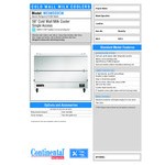 Continental Refrigerator MC5NSSSCW 58 Continental Refrigerator MC5NSSSCW 58