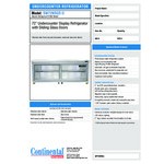 Continental Refrigerator SW60NSGD-U 60 Continental Refrigerator SW60NSGD-U 60
