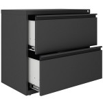 Scratch and Dent Hirsh 24084 SOHO Charcoal Two-Drawer Lateral 101 File Cabinet - 30