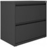 Scratch and Dent Hirsh 24084 SOHO Charcoal Two-Drawer Lateral 101 File Cabinet - 30