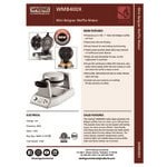 Waring WMB400X Mini Belgian Waffle Maker - 120V, 1200W Waring WMB400X Mini Belgian Waffle Maker - 120V, 1200W