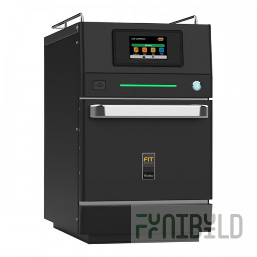 Pratica FIT-101-1-BL Fit Express Electric Ventless Black Stainless Steel High-Speed Oven - 208/240V, 1 Phase