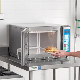 Solwave Ameri-Series Medium-Duty Stainless Steel Commercial Microwave with Push Button Controls - 208/240V, 2,100W Solwave Ameri-Series Medium-Duty Stainless Steel Commercial Microwave with Push Button Controls - 208/240V, 2,100W