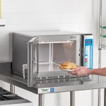Solwave Ameri-Series Medium-Duty Stainless Steel Commercial Microwave with Push Button Controls - 208/240V, 2,100W Solwave Ameri-Series Medium-Duty Stainless Steel Commercial Microwave with Push Button Controls - 208/240V, 2,100W