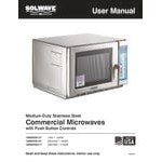 Solwave Ameri-Series Medium-Duty Stainless Steel Commercial Microwave with Push Button Controls - 208/240V, 2,100W Solwave Ameri-Series Medium-Duty Stainless Steel Commercial Microwave with Push Button Controls - 208/240V, 2,100W